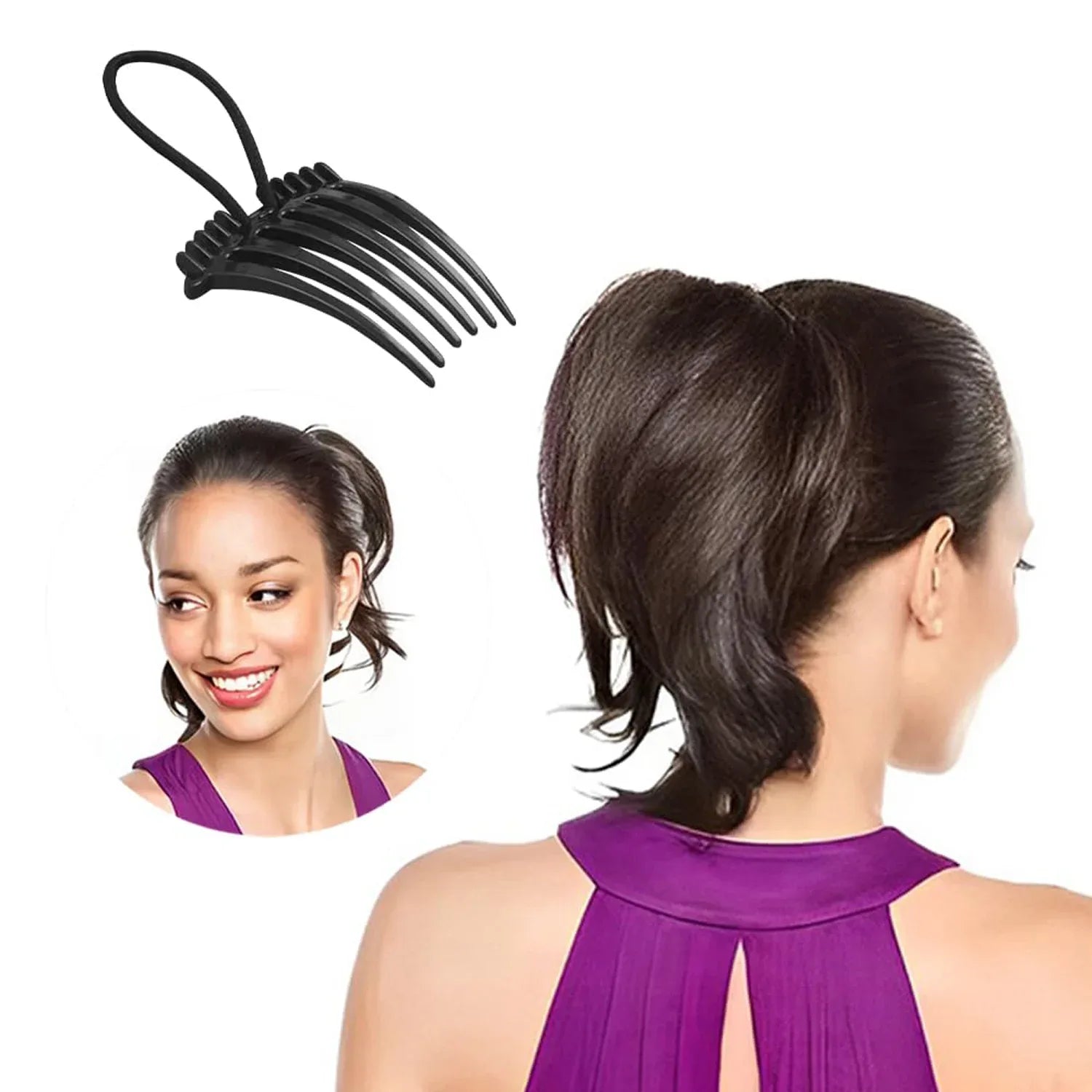 Volumizing Hair Bun Comb Clip (1 Pc) - Zidbik
