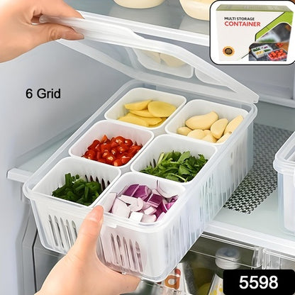 5598 Fridge Storage Boxes Freezer Storage Containers Container For Kitchen Storage Set Storage In Kitchen Vegetable Storage Draining Crisper Refrigerator Food Box (1 Pc) - Zidbik