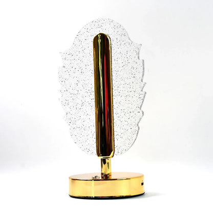 Elegant Feather Shape Crystal Table Lamp (1 Pc) - Zidbik