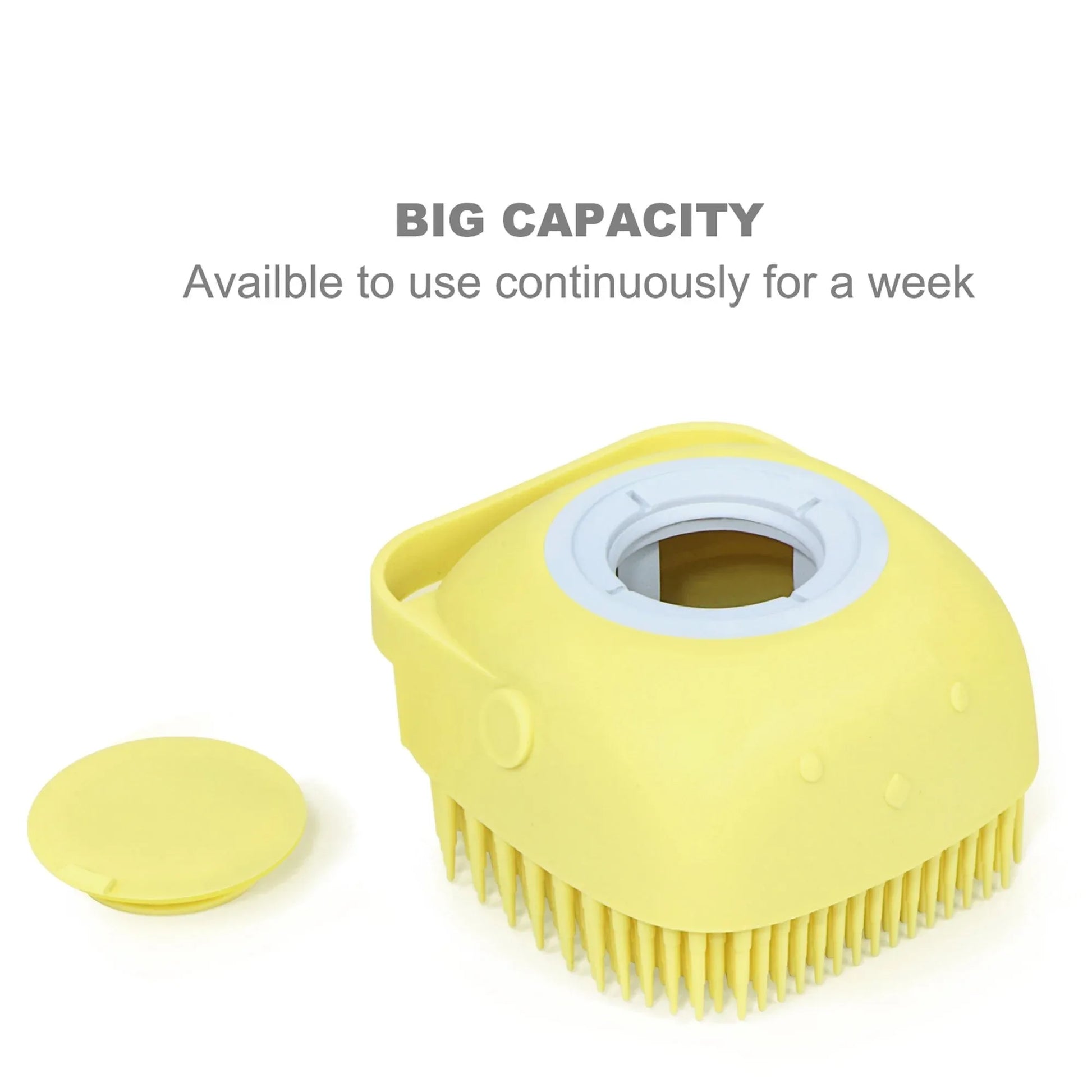 1348b Silicone Massage Bath Body Brush With Shampoo Dispenser - Zidbik