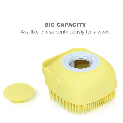1348b Silicone Massage Bath Body Brush With Shampoo Dispenser - Zidbik