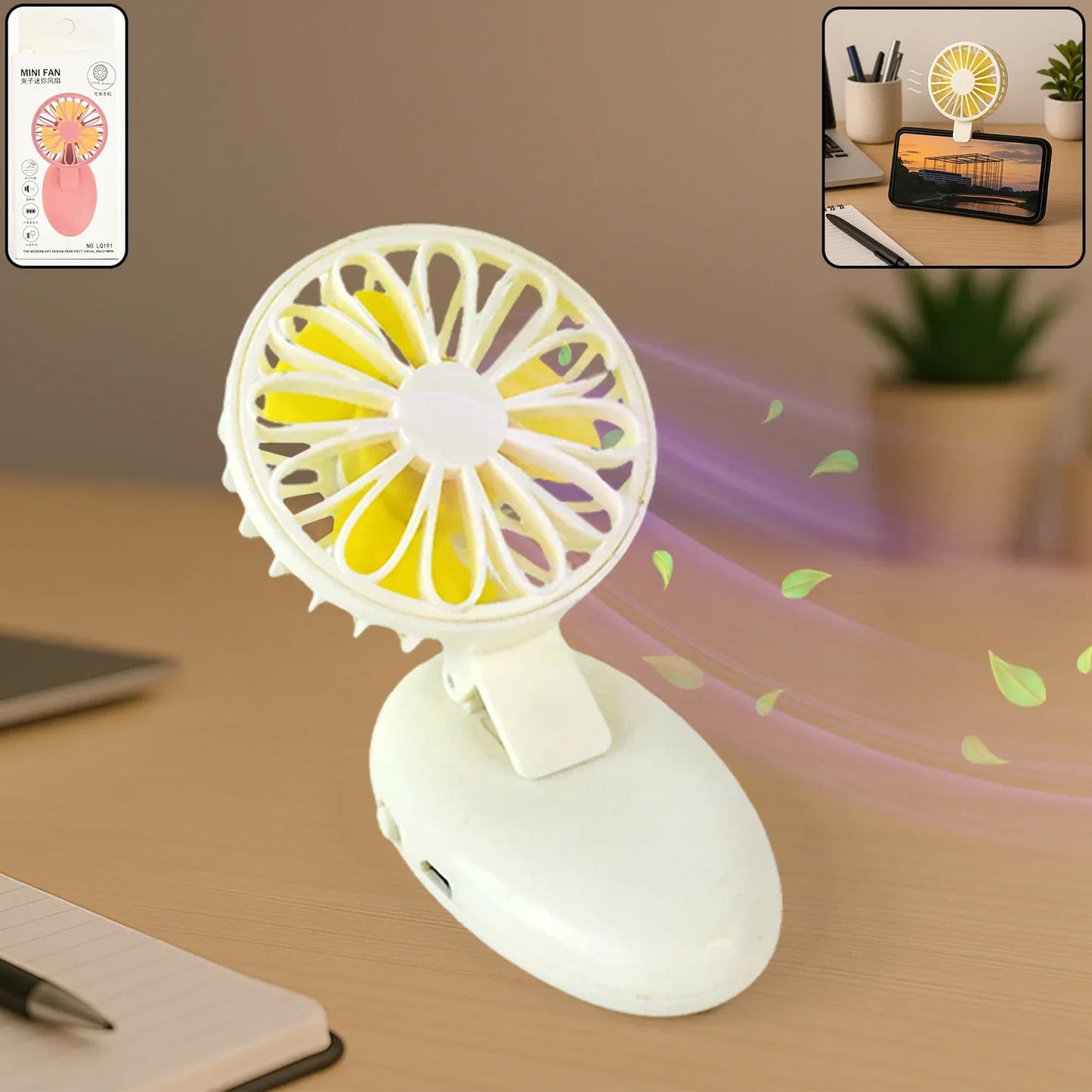 17708 Mini Usb Handheld Fan Portable Rechargeable Mini Fan For Home Office Travel And Outdoor Use (1 Pc) - Zidbik