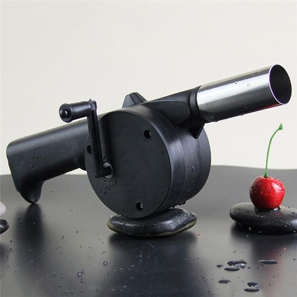 2282 Portable Hand Crank Air Blower Fan For Charcoal Grill Bbq - Zidbik