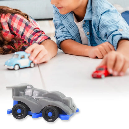 Mini Pull Back Car Aeroplane Plastic Pull Back Car Cartoon Toys (12 Pcs Set) - Zidbik