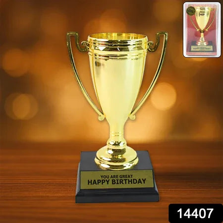 Golden Birthday Trophy You Are Great Happy Birthday Plastic Award With Base - Zidbik