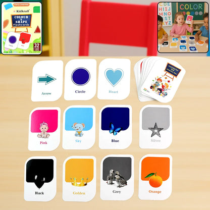 Kidkraft Early Learner 32-piece Color Amp Shape Flashcard Set - Zidbik