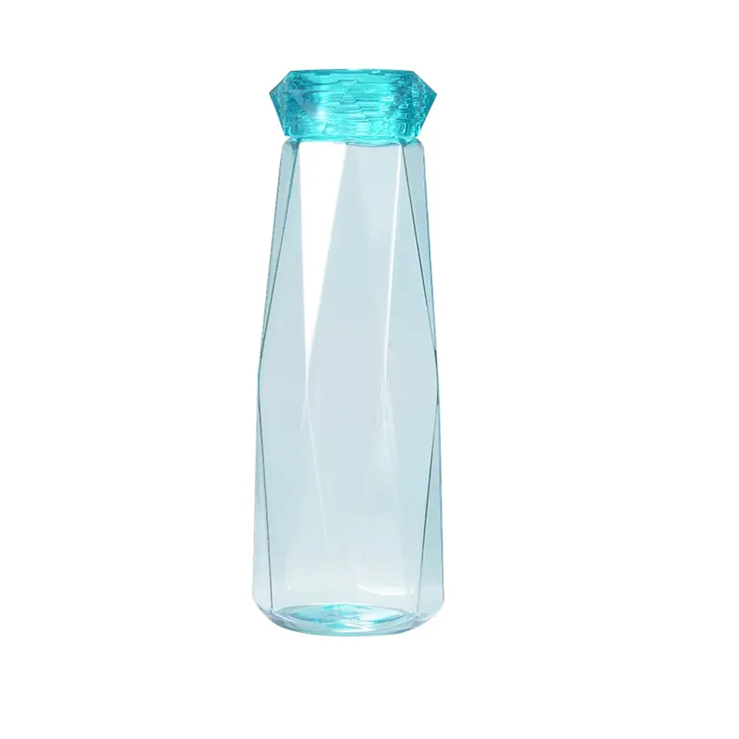 5213 Glass Fridge Water Bottle Plastic Cap With Two Water Glass For Home Kitchen Use - Zidbik
