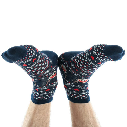 7372 Mix Design Socks For Men. Premium Ankle Length Sports Socks With Thick Cotton Cushion - Zidbik