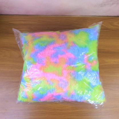 Soft Plush Multicolor Rainbow Cushion Pillow (1 Pc) - Zidbik