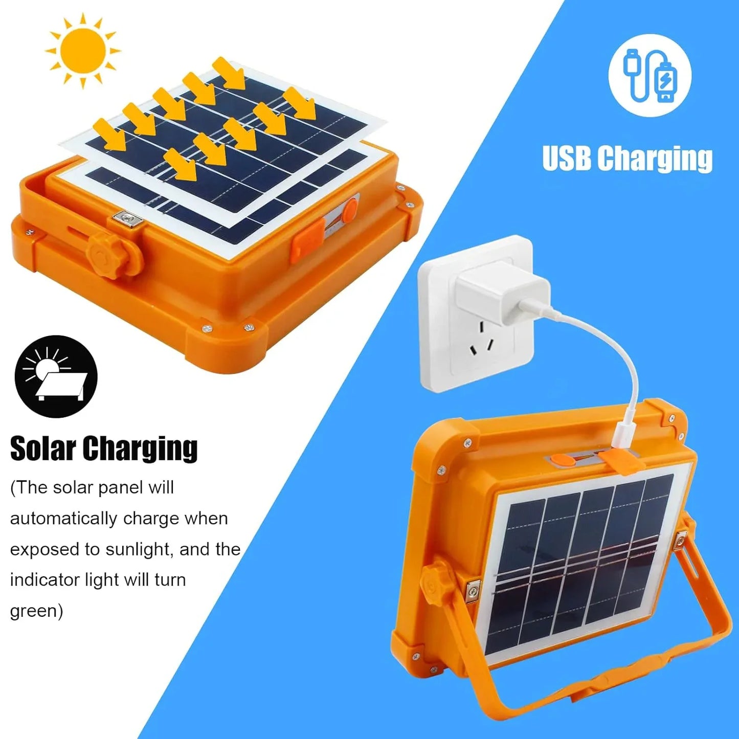 High-brightness Solar Led Flood Light With Power Bank (1 Pc) - Zidbik