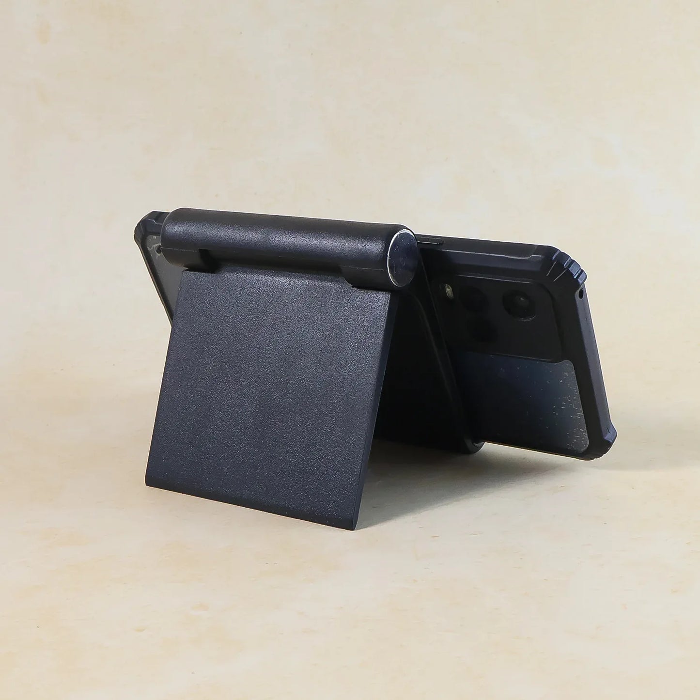 Plastic Foldable Desktop Mobile Stand (1 Pc Black) - Zidbik