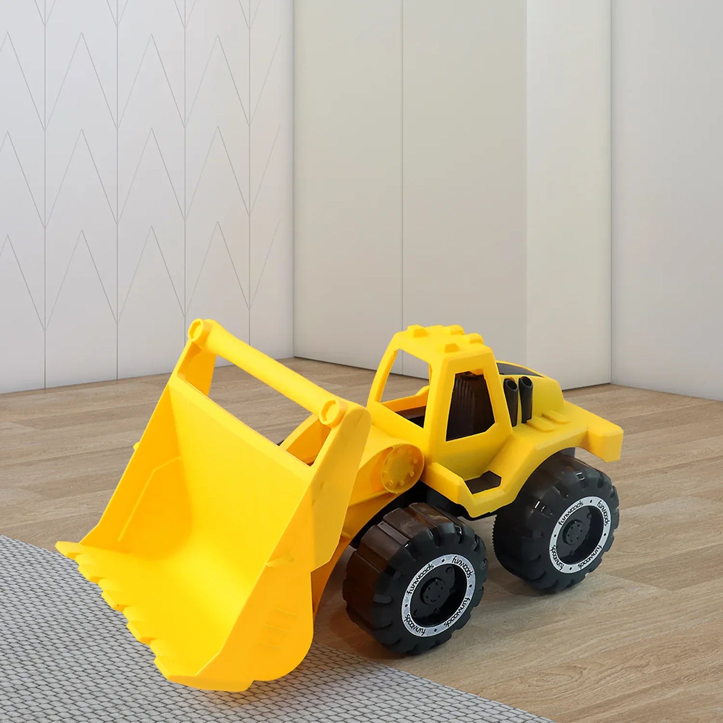 Funwoods Friction-powered Front Loader Bulldozer Toy - (1 Pc) - Zidbik