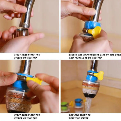 9092 Water Faucet Clean Purifier Filter Cartridge Water Tap Upgrade Universal Interface Faucet Filter (Six Layer Purifier) - Zidbik