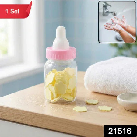 Portable Baby Bottle Shape Hand Wash Soap Paper Sheets Set (1 Set) - Zidbik