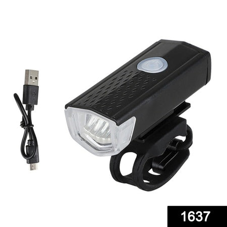 1637 Usb Rechargeable Bicycle Light Set 400 Lumen Super Bright Headlight Front Lights - Zidbik