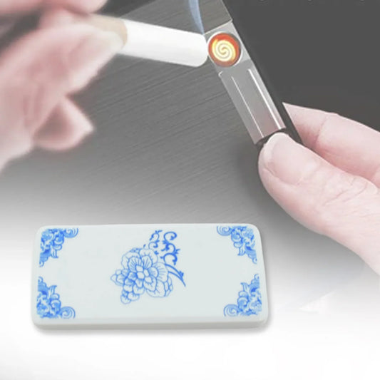 8882 Stylish Electric Usb Lighter For Men Women Regular Cigarettes Portable Usb Rechargeable Flameless Coil Slim Cigarette Lighter With Charging Cable Windproof E Lighter Lighter For Smoking (1 Pc ) - Zidbik