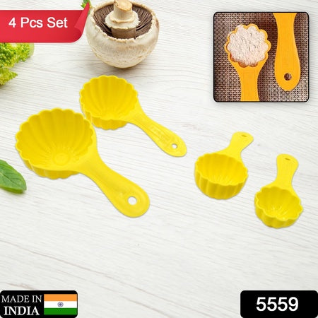5559 Plastic Kitchen Tool Mould  Ladoo Mould Spoon Ladoo Making Spoon Set For Kitchen Multipurpose Plastic Ladoo Mold For Making Different Variety Of Ladoo (4 Pcs Set) - Zidbik