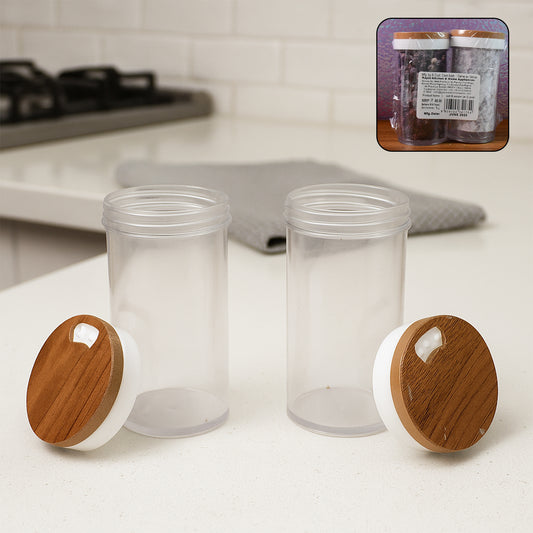 Ganesh Airtight Transparent Kitchen Storage Container Jar Set (2 Pc) - Zidbik
