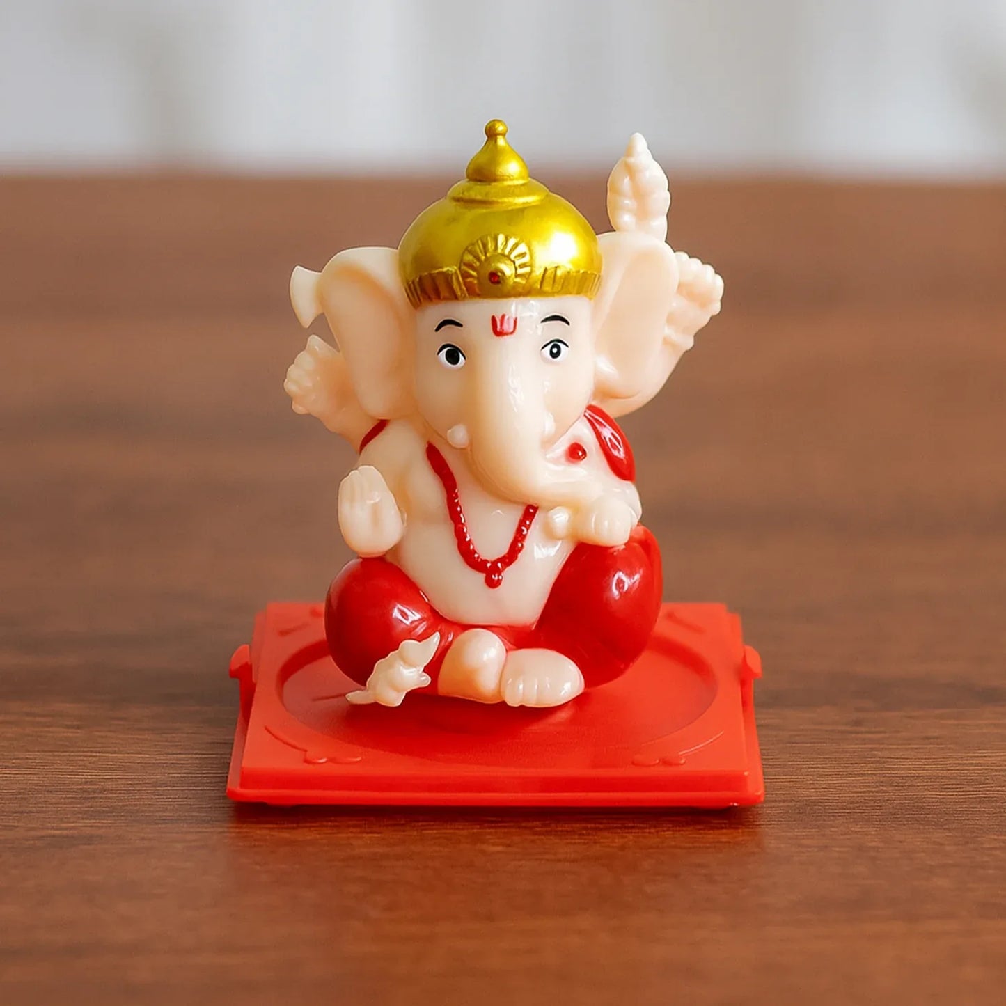 Decorative Small Lord Ganesh Idol In Transparent Case (1 Pc) - Zidbik