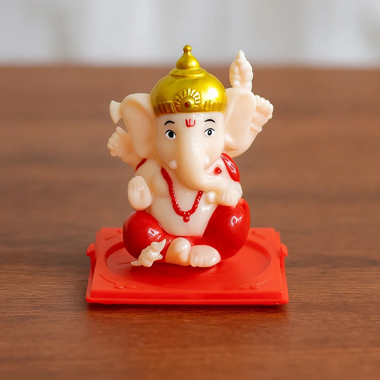 Decorative Small Lord Ganesh Idol In Transparent Case (1 Pc) - Zidbik