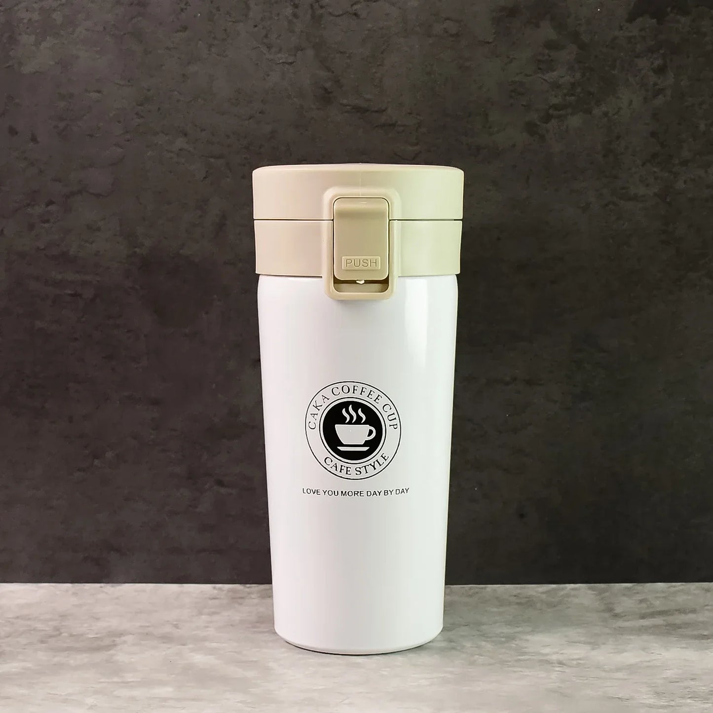 Stainless Steel Vacuum Insulated Coffee Flask With Flip Lock Lid (400ml 1 Pc) - Zidbik