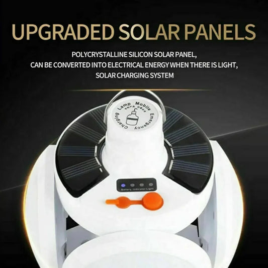 12590 Solar Multi-functional Emergency Led Light Bulb With Usb Charging Led Camping Lamp Camping Lamp Usb Rechargeable 5 Brightness Light Modes Foldable Camping Light Sos Ip65 Waterproof Camping Light Blackout Emergency Equipment Camping Gadgets - Zidbik