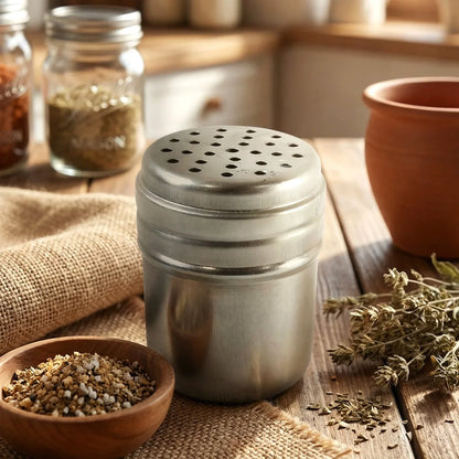 Multipurpose Stainless-steel Spice Shaker Container (1 Pc) - Zidbik