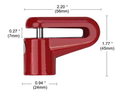 1514 Wheel Padlock Disc Lock Security For Motorcycles Scooters Bikes - Zidbik