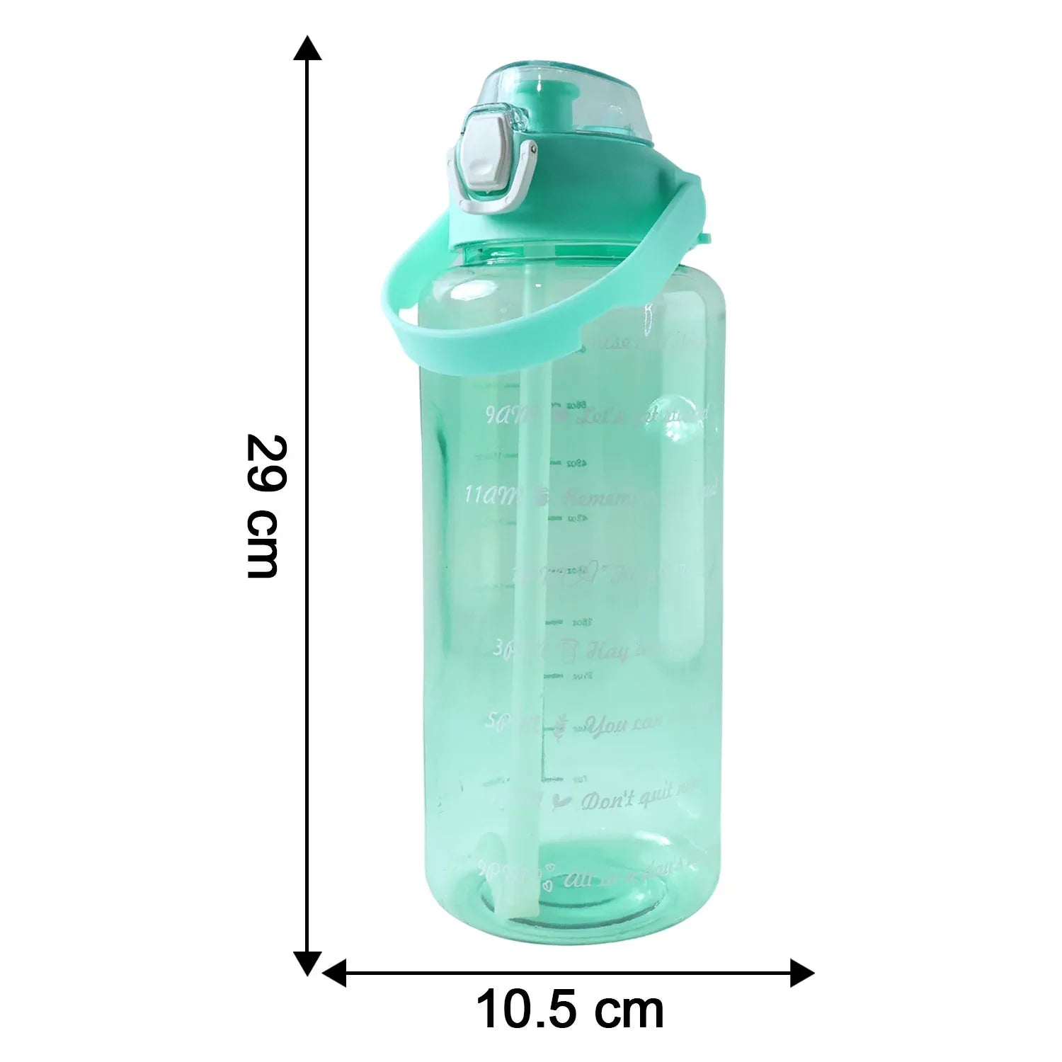 2 Litre Large Capacity Leakproof Sports Water Bottle (1 Pc) - Zidbik