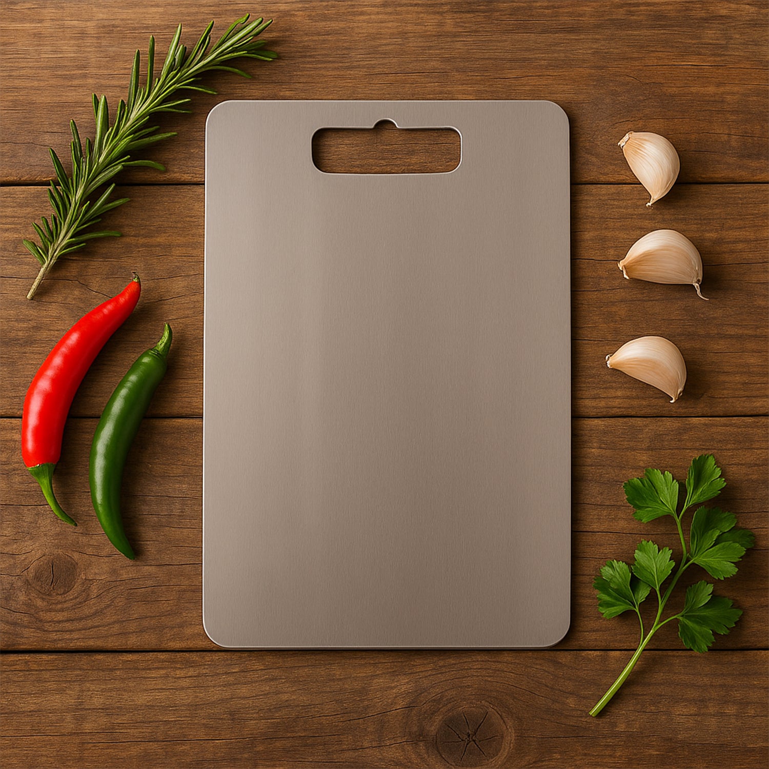 Apex Stainless Steel Multipurpose Small Chopping Cutting Board (210x320mm  1 Pc) - Zidbik