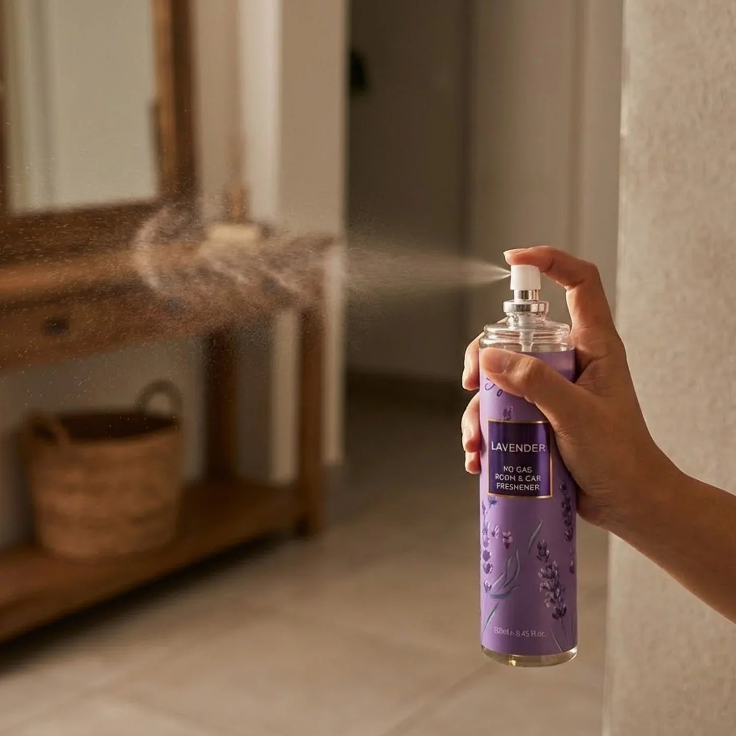 Lavender No Gas Room Car Freshener Spray (250ml 1 Pc) - Zidbik