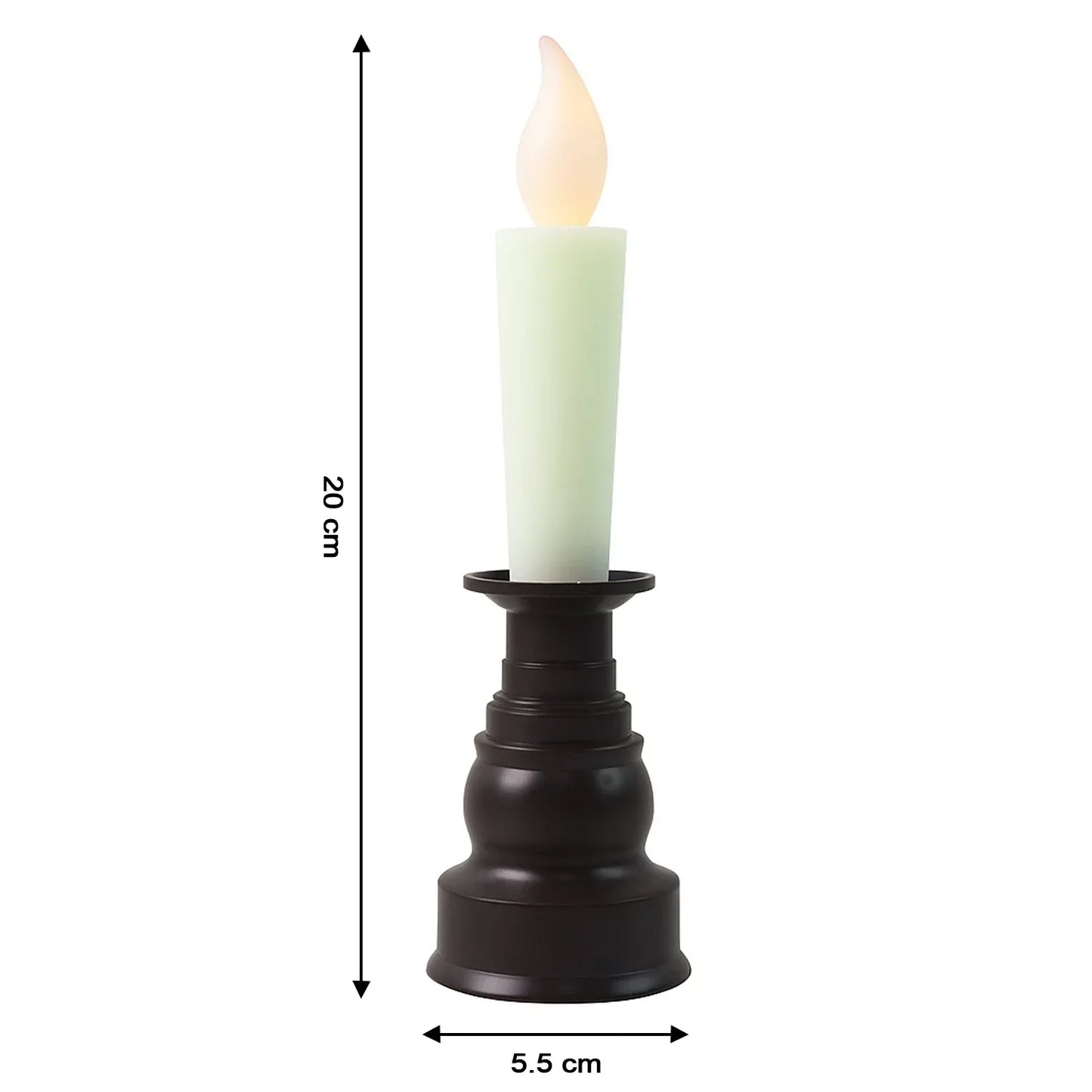 Premium Led Flameless Candle With Holder (1 Pc) - Zidbik