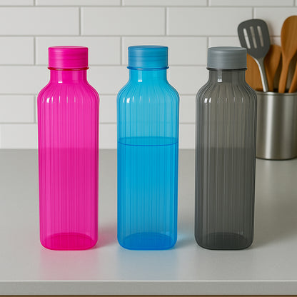 Transparent Fridge Water Bottles (3 Pc) - Zidbik