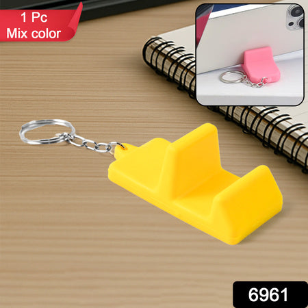 Plastic 2-in-1 Mobile Stand Keychain (1 Pc) - Zidbik