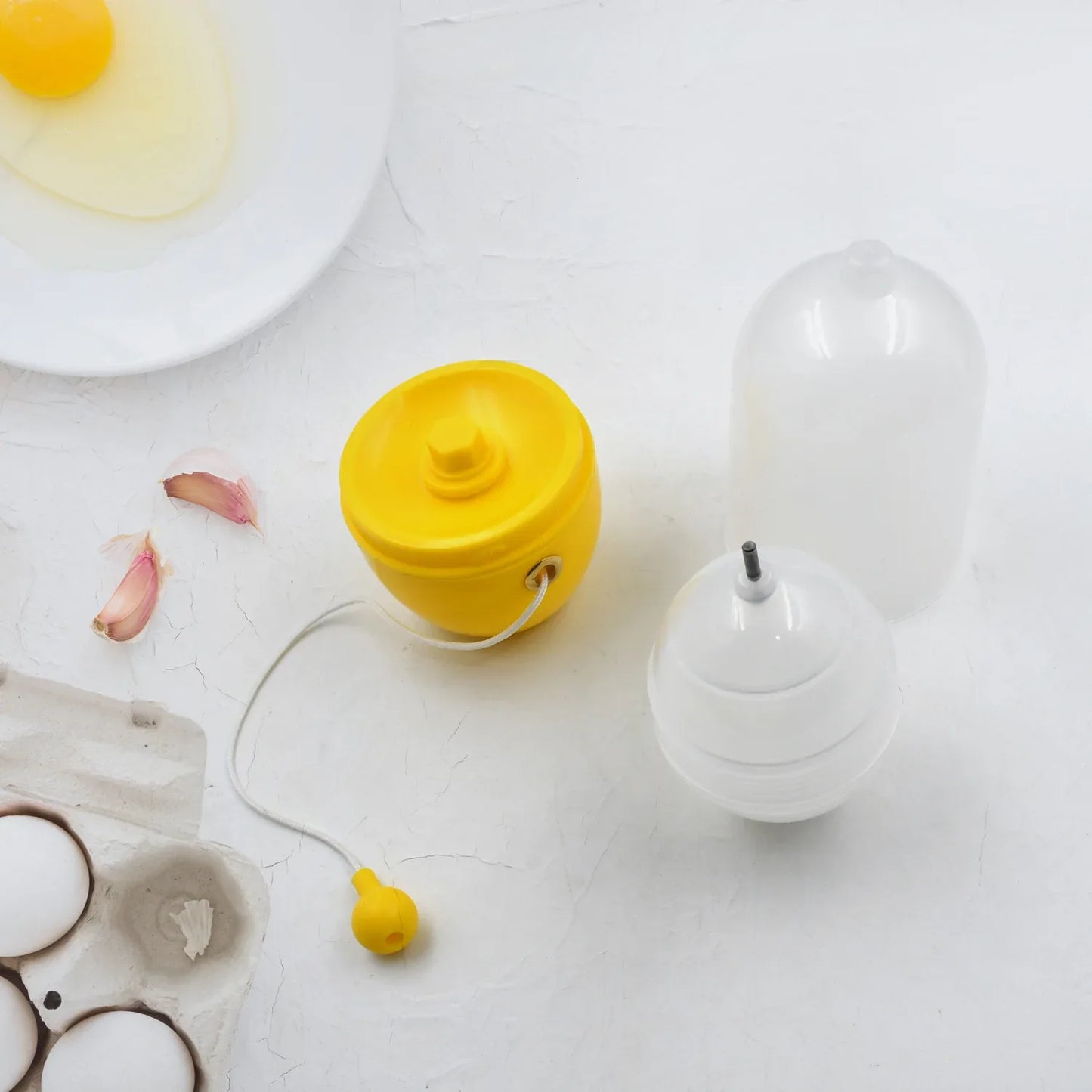 7156a Manual Egg Puller Scrambler Household White Egg Yolk Mixer Kitchen Tool Mix Manual Scrambler Convenient Without Breaking Eggs. - Zidbik