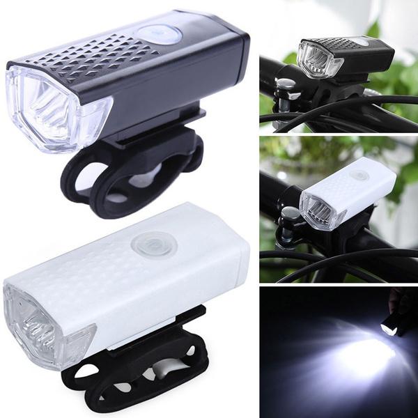 1637 Usb Rechargeable Bicycle Light Set 400 Lumen Super Bright Headlight Front Lights - Zidbik