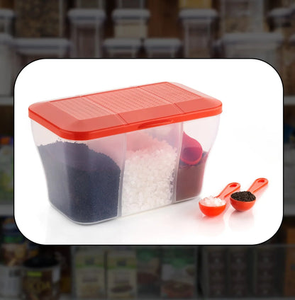 2625 Plastic Square Storage Organiser Container (750ml Capacity) - Zidbik