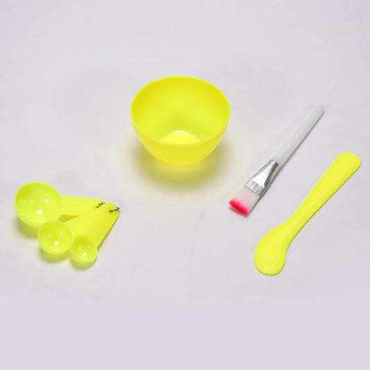 1262 Facial Mask Bowl Set For Girls Use ( 6 Pcs Set ) - Zidbik
