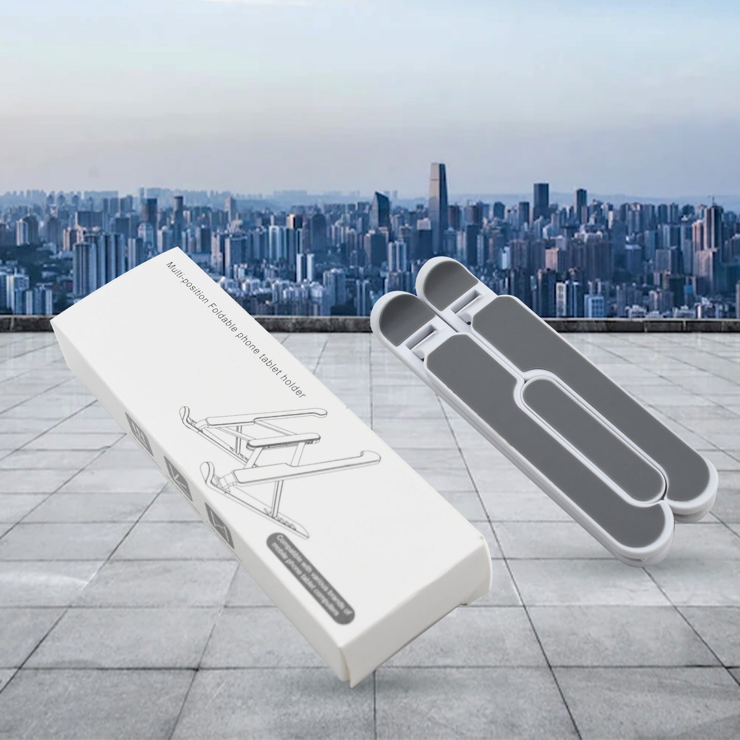 7240 Adjustable Laptop Stand Holder With Built-in Foldable Legs And High Quality Fibre - Zidbik