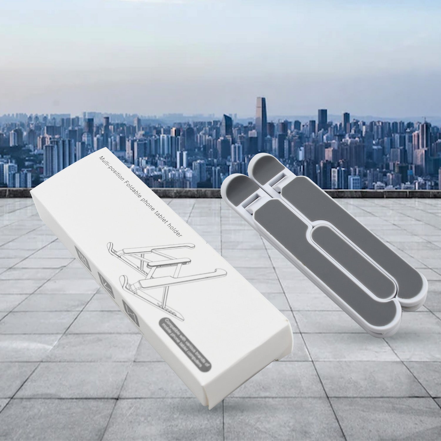 7240 Adjustable Laptop Stand Holder With Built-in Foldable Legs And High Quality Fibre - Zidbik