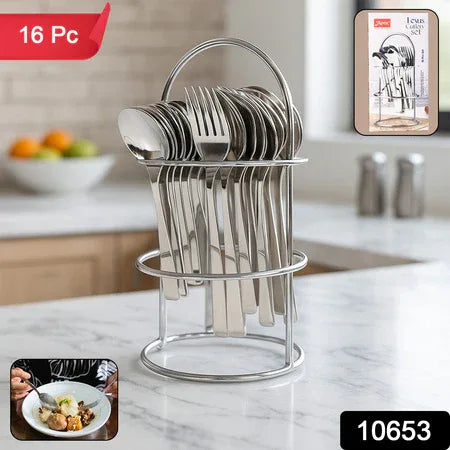 Apex Premium Stainless Steel Cutlery (16  Pc  Set) - Zidbik