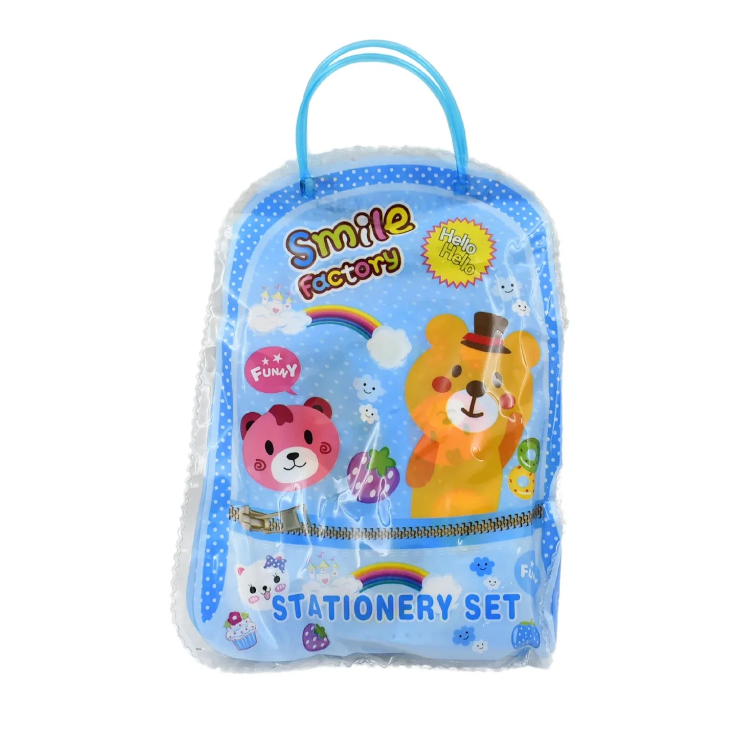 17578 Stationery Kit For Kids - Stationery Set Includes Wooden Pencil Sharpener Pencil And Eraser Set Birthday Return Gift For Kids Boys Girls 2 Pencil 1 Scale 1 Notebook1 Sharpener 1 Eraser With Zip Bag (6 Pcs Set) - Zidbik