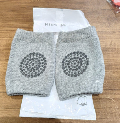 Light Grey Toddler Wool Knit Leg Warmer (Knee Guard) - Zidbik