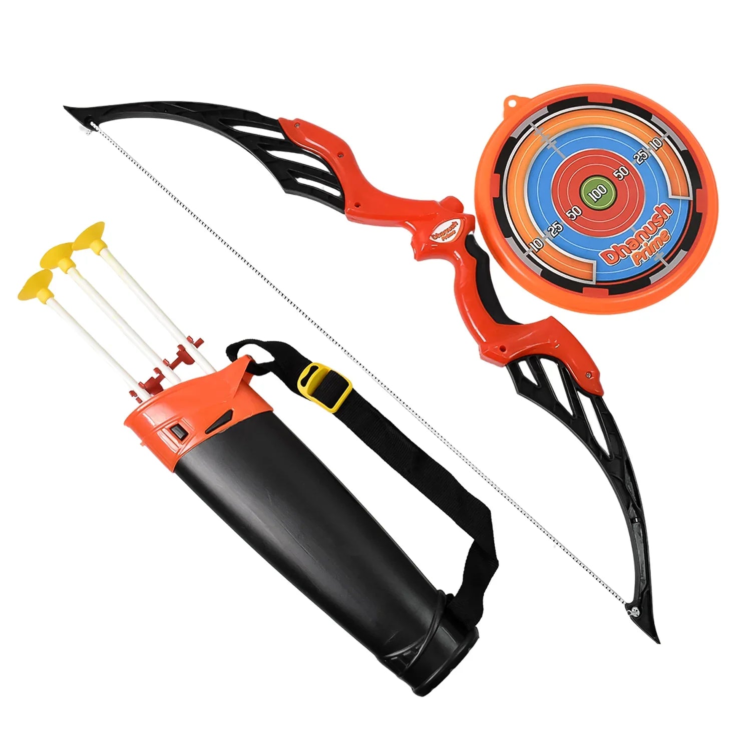 Arrow Big Archery Toy (1 Dhanush 3 Arrow 1 Target 1 Arrow Holder 1 Set) - Zidbik