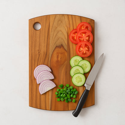 Supermom Premium Teak Wood Chopping Board For Kitchen (1 Pc) - Zidbik