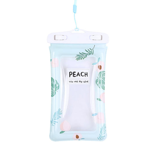 Waterproof Peach Transparent Mobile Pouch With Neck Strap (1 Pc) - Zidbik