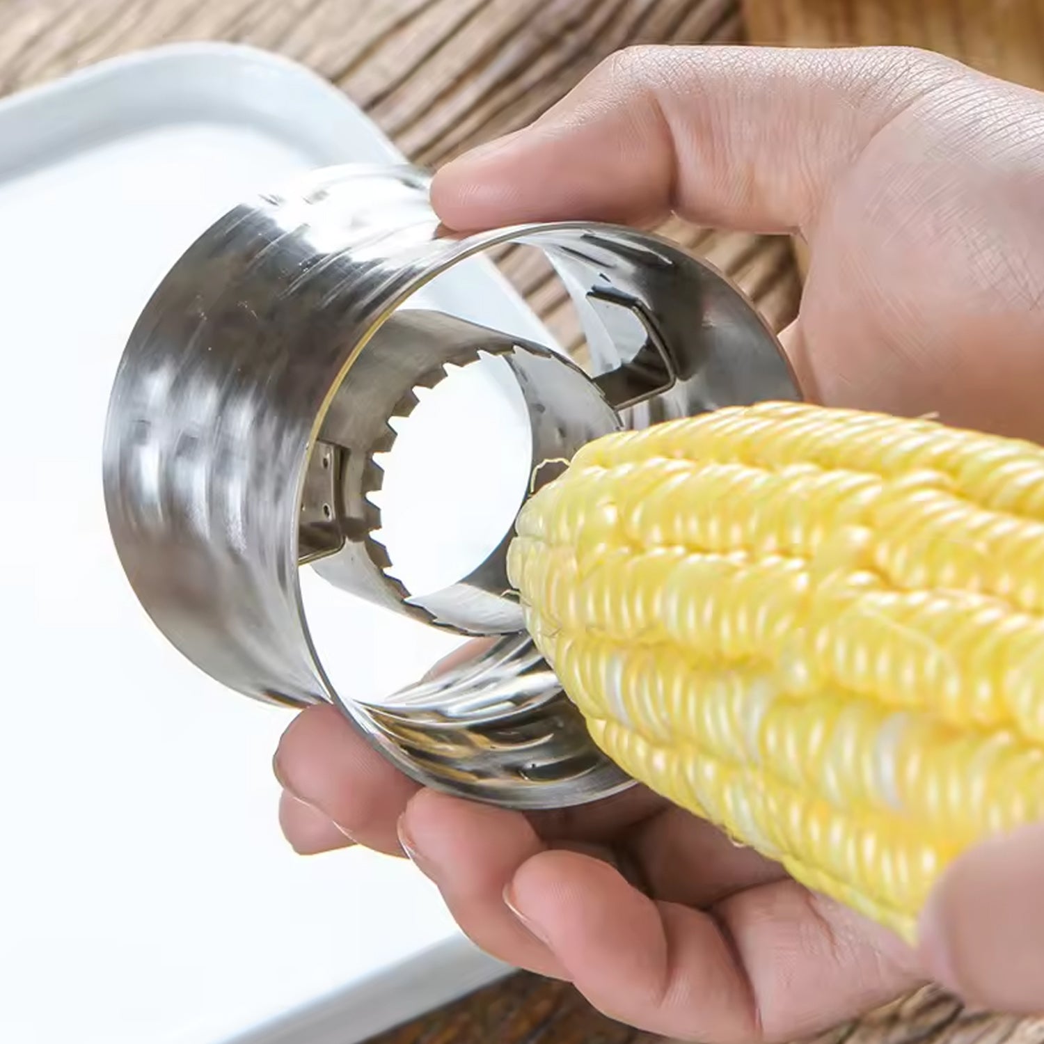 Corn Cutter Stainless Steel Stripping Kernels Remover (1 Pc) - Zidbik