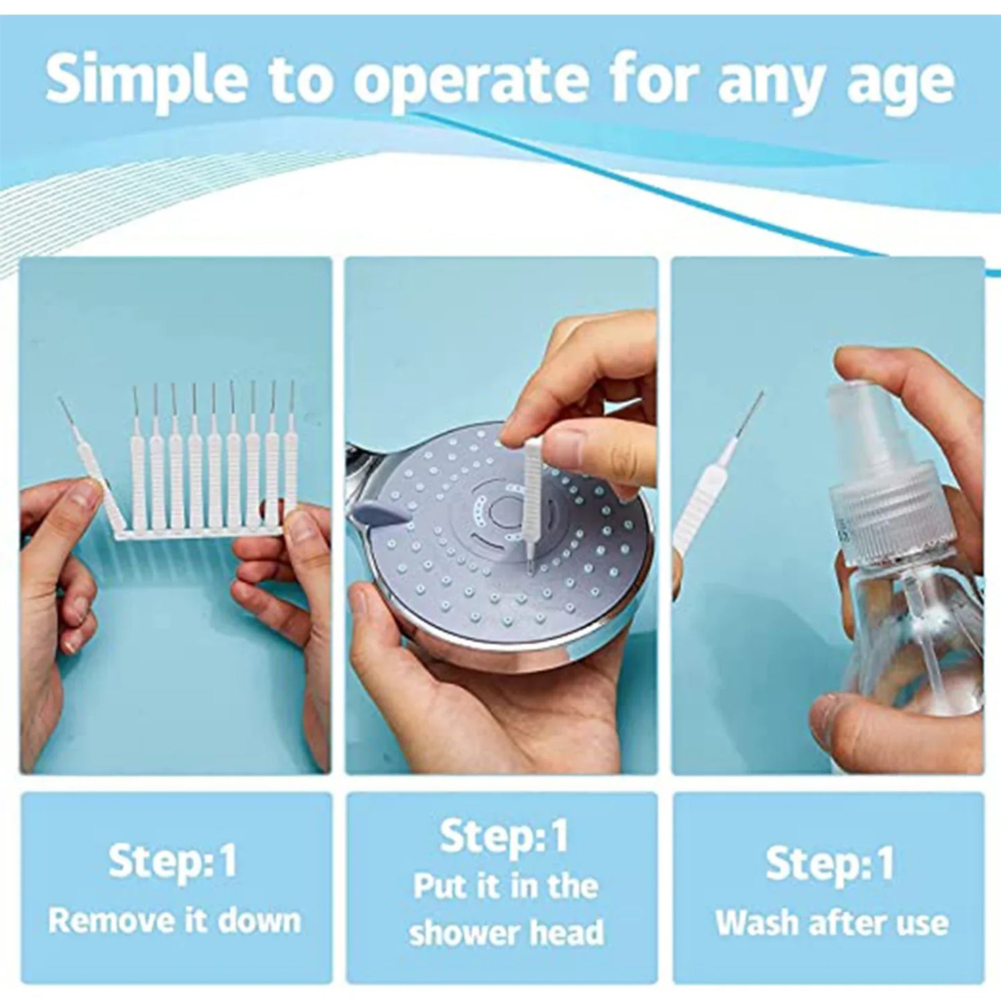 4985 10pcs Shower Nozzle Cleaning Brush Reusable Multifunctional Shower Head Anti-clogging Small Brush - Zidbik