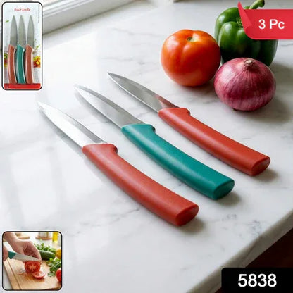 Multipurpose Kitchen Fruit Vegetable Cutting Knife Set (Pack Of 3) - Zidbik