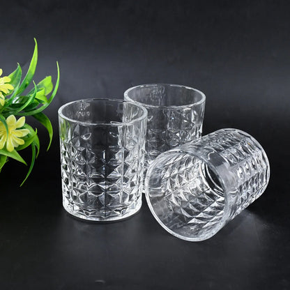 Premium Crystal-style Glass Tumbler Set (6 Pc 210 Ml) - Zidbik